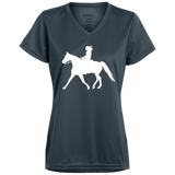 Missouri Fox Trotter LADY FINAL ART WHITE 1790 Ladies’ Moisture-Wicking V-Neck Tee