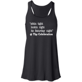 SITTIN TIGHT LOOKIN RIGHT (WHT) B8800 Flowy Racerback Tank