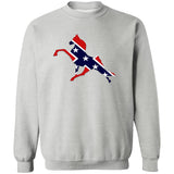 Rebel on the Rail Tennessee Walking Horse Performance G180 Crewneck Pullover Sweatshirt