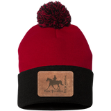 MISSOURI FOX TROTTER ON LEATHER SP15 Pom Pom Knit Cap - Patch