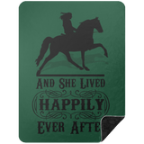 SHE LIVED HAPPILY EVER AFTER BLANKET TWH PLEASURE BSHL Premium Black Sherpa Blanket 60x80