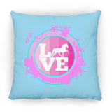 TWH PLEASURE BLEACH SPLATTER PINK TEAL ZP18 Large Square Pillow
