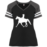 Missouri Fox Trotter LADY FINAL ART WHITE DM476 Ladies' Game V-Neck T-Shirt