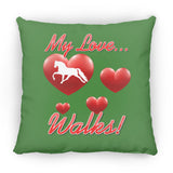 MY LOVE WALKS (Pleasure) ZP16 Medium Square Pillow