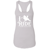I RIDE A WALKING HORSE B (WHITE) NL1533 Ladies Ideal Racerback Tank