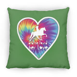 SHE FOUND HER LOVE TWH PLEASURE HEART ZP18 Large Square Pillow