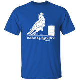 BARREL RACING STYLE 1 (WHITE) 4HORSE G500 5.3 oz. T-Shirt