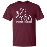 HUNTER JUMPER STYLE 1 (WHITE) 4HORSE G500 5.3 oz. T-Shirt