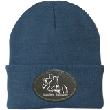 HUNTER JUMPER BLACK LEATHER CP90 Knit Cap - Patch
