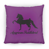 American Saddlebred 2 (black) ZP14 Small Square Pillow