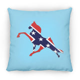 Rebel on the Rail Tennessee Walking Horse Performance ZP16 Medium Square Pillow