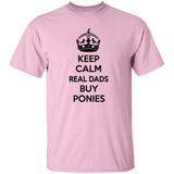 REAL DADS BUY PONIES (black) G500 5.3 oz. T-Shirt
