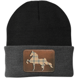 AMERICAN SADDLEBRED LEATHER PATCH (BURBURY) CP90 Knit Cap - Patch