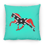 Rebel on the Rail Tennessee Walking Horse Pleasure ZP14 Small Square Pillow