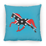 Rebel on the Rail Tennessee Walking Horse Pleasure ZP16 Medium Square Pillow