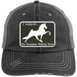 I SUPPORT THE TWH -RECTANGLE 6990 Distressed Unstructured Trucker Cap - Patch