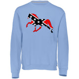 Rebel on the Rail Tennessee Walking Horse Pleasure 698HBM Dri-Power Fleece Crewneck Sweatshirt