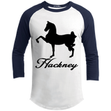 HACKNEY DESIGN 1 (black) 4HORSE YT200 Youth 3/4 Raglan Sleeve Shirt