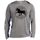 TWH PLEASURE TREE OF LIFE ST361LS Long Sleeve Heather Colorblock Performance Tee