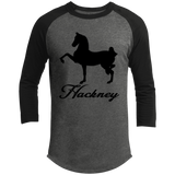 HACKNEY DESIGN 1 (black) 4HORSE T200 3/4 Raglan Sleeve Shirt