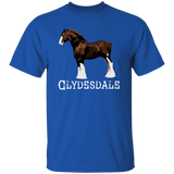CLYDESDALE (STANDING) 4HORSE G500 5.3 oz. T-Shirt
