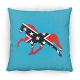 Rebel on the Rail Tennessee Walking Horse Pleasure ZP18 Large Square Pillow