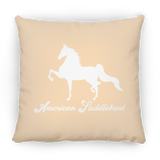 AMERICAN SADDLEBRED (DESIGN 1) WHITE 4HORSE PILLOWS THREE SIZES