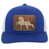 AMERICAN SADDLEBRED LEATHER PATCH (BURBURY) 104C Trucker Snap Back - Patch