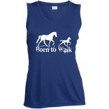 BORN TO WALK LST352 Ladies' Sleeveless V-Neck Performance Tee