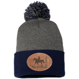 MISSOURI FOX TROTTER ON LEATHER SP15 Pom Pom Knit Cap - Patch