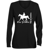 MISSOURI FOX TROTTER (white) 4HORSE 1788 Ladies' Moisture-Wicking Long Sleeve V-Neck Tee