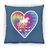 SHE FOUND HER LOVE TWH PLEASURE HEART ZP18 Large Square Pillow