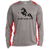 SPOTTED SADDLE WINE 2020 ST361LS Long Sleeve Heather Colorblock Performance Tee