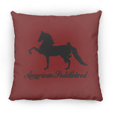 American Saddlebred 2 (black) ZP14 Small Square Pillow