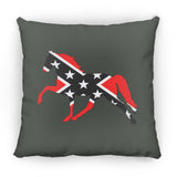 Rebel on the Rail Tennessee Walking Horse Pleasure ZP18 Large Square Pillow