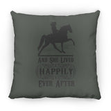 HAPPILY EVER AFTER (TWH Pleasure) Blk ZP16 Medium Square Pillow