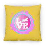 TWH PLEASURE BLEACH SPLATTER PINK TEAL ZP14 Small Square Pillow