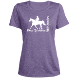MISSOURI FOX TROTTER (white) 4HORSE LST360 Ladies' Heather Scoop Neck Performance Tee