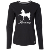 HACKNEY DESIGN 1 (white) 4HORSE 64LTTX Ladies’ Essential Dri-Power Long Sleeve Tee