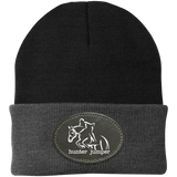 HUNTER JUMPER BLACK LEATHER CP90 Knit Cap - Patch
