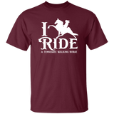 I RIDE A WALKING HORSE B (WHITE) G500 5.3 oz. T-Shirt