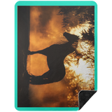 BLACK HORSE 1 BSHL Premium Black Sherpa Blanket 60x80