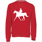 Missouri Fox Trotter WITH MALE RIDER WHITE 998HBB Youth Dri-Power Fleece Crewneck Sweatshirt