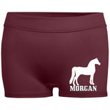 MORGAN 2 1232 Ladies' Fitted Moisture-Wicking 2.5 inch Inseam Shorts