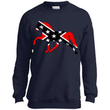 Rebel on the Rail Tennessee Walking Horse Pleasure PC90Y Youth Crewneck Sweatshirt