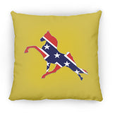 Rebel on the Rail Tennessee Walking Horse Performance ZP14 Small Square Pillow