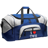 I LOVE TWH WHITE BG99 Colorblock Sport Duffel