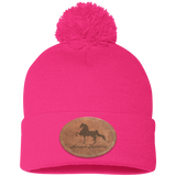 AMERICAN SADDLEBRED ON LEATHER SP15 Pom Pom Knit Cap - Patch