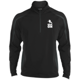 RACK ON RACKING (WHITE ART) ST851 Men's Sport Wicking Colorblock 1/2 Zip