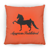 American Saddlebred 2 (black) ZP14 Small Square Pillow